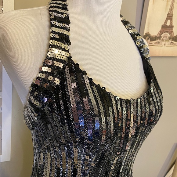 Vintage Sparkly halter party dress - Picture 5 of 7